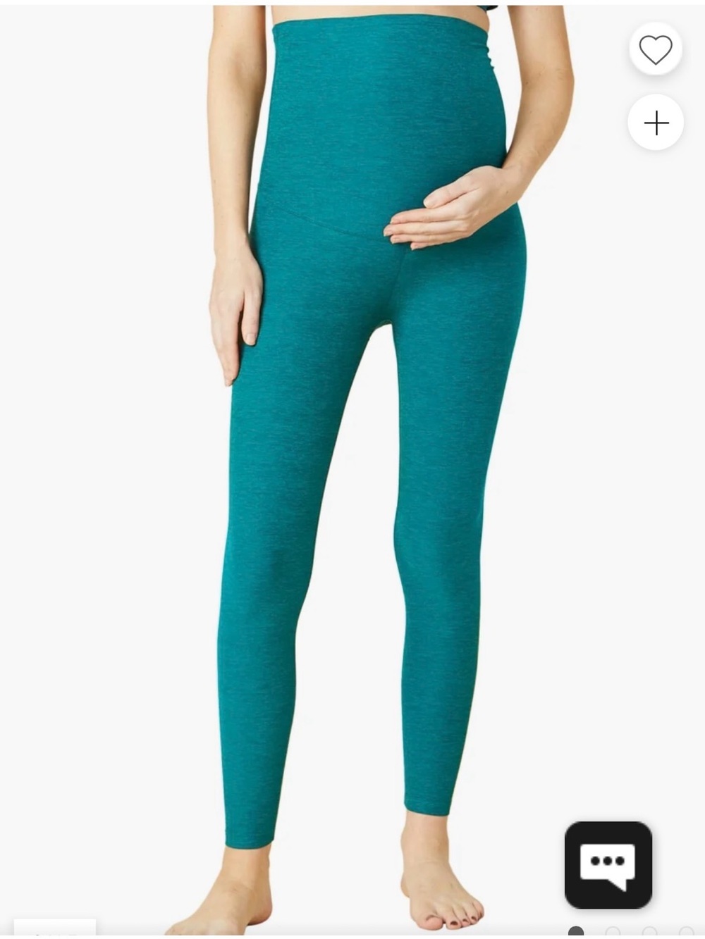 NWT Spacedye Love the Bump Midi Beyond Yoga Maternity Legging Teal Sea Sz M